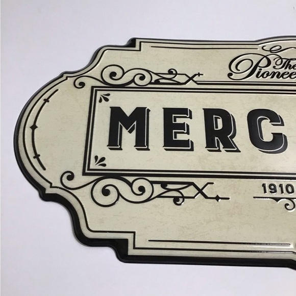 The Pioneer Woman Mercantile Sign Ree Drummond 20” Embossed Tin Farmhouse Booth - Picture 6 of 11